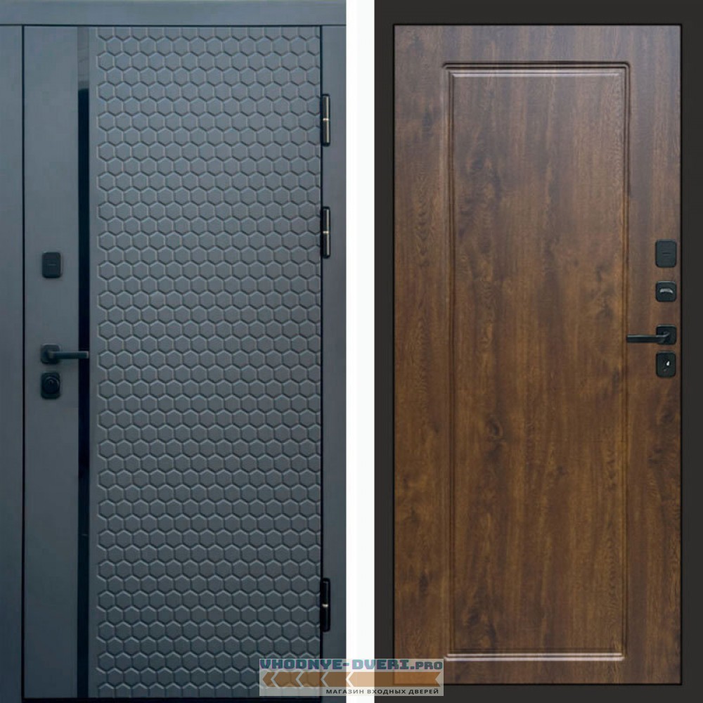 Входная дверь Simple графит Гранд дуб