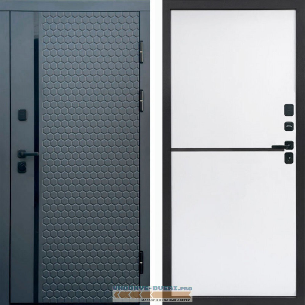 Входная дверь Simple графит Нео White