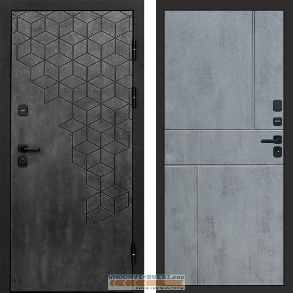 Входная дверь Спейс бетон Горизонт бетон темный