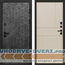 Входная дверь Спейс бетон Горизонт слоновая кость