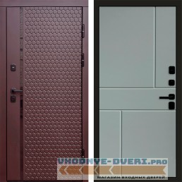 Дверь Termo Door Simple шоколад Горизонт Grey софт