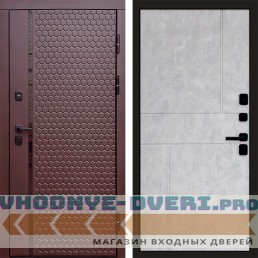 Входная дверь Simple шоколад Горизонт бетон светлый