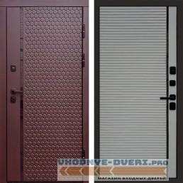 Входная дверь Simple шоколад Porte Grey софт