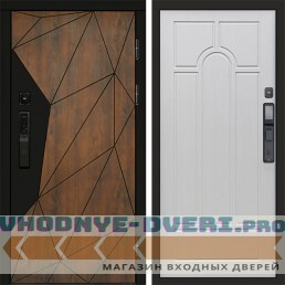 Входная дверь Геометрия смарт Арка лиственница
