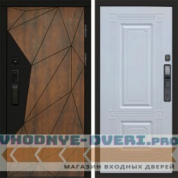 Входная дверь Геометрия смарт Мадрид белый софт