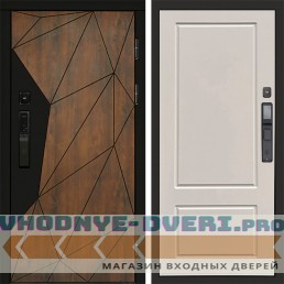 Входная дверь Геометрия смарт Марсель слоновая кость