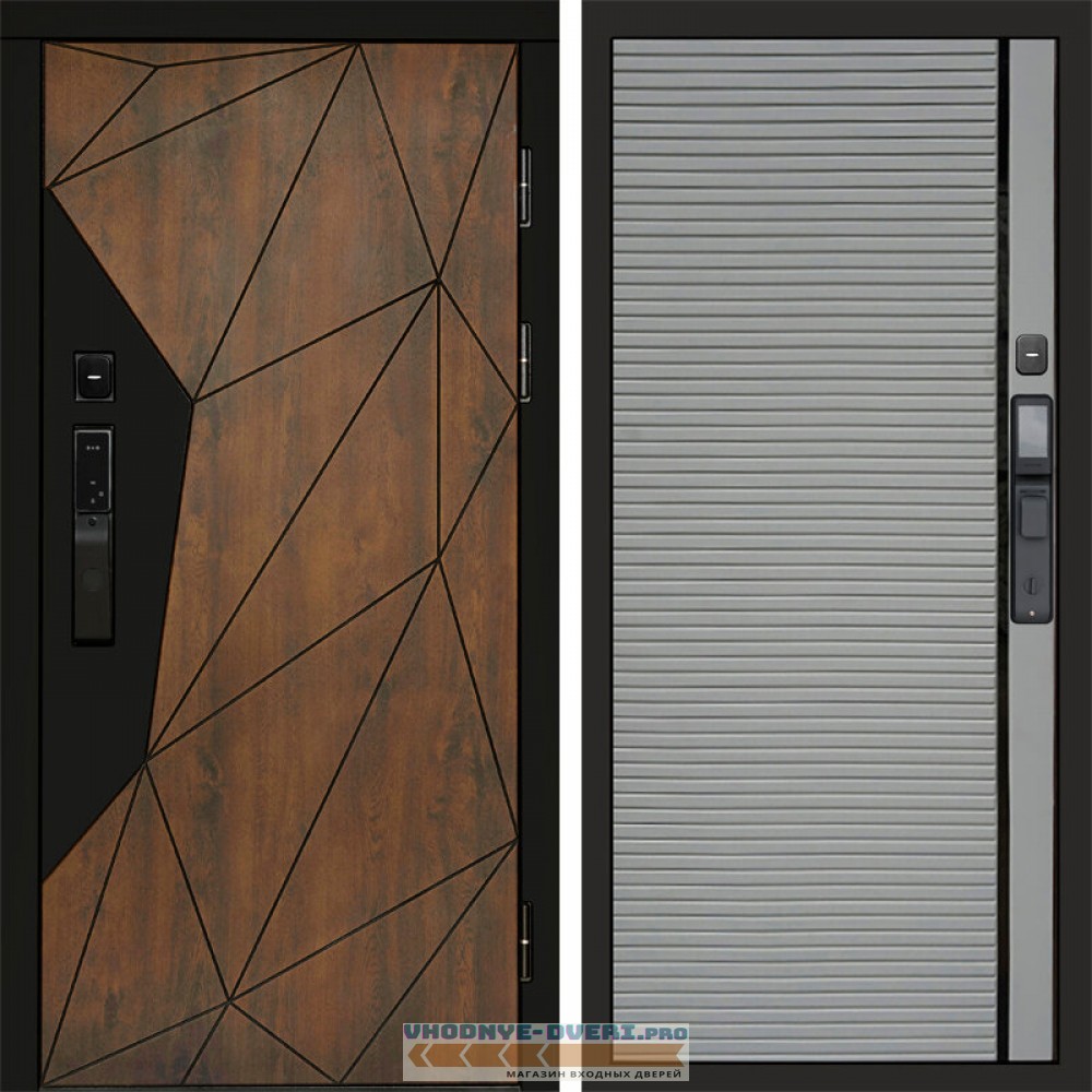 Входная дверь Геометрия смарт Porte grey софт