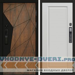 Входная дверь Геометрия смарт Гранд белый софт