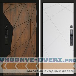 Входная дверь Геометрия смарт Лучи белый