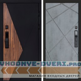 Входная дверь  Smart (Смарт) Матрикс (Matrix) Лучи бетон темный