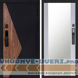 Входная дверь  Smart (Смарт) Матрикс (Matrix) Зеркало 27 белый софт