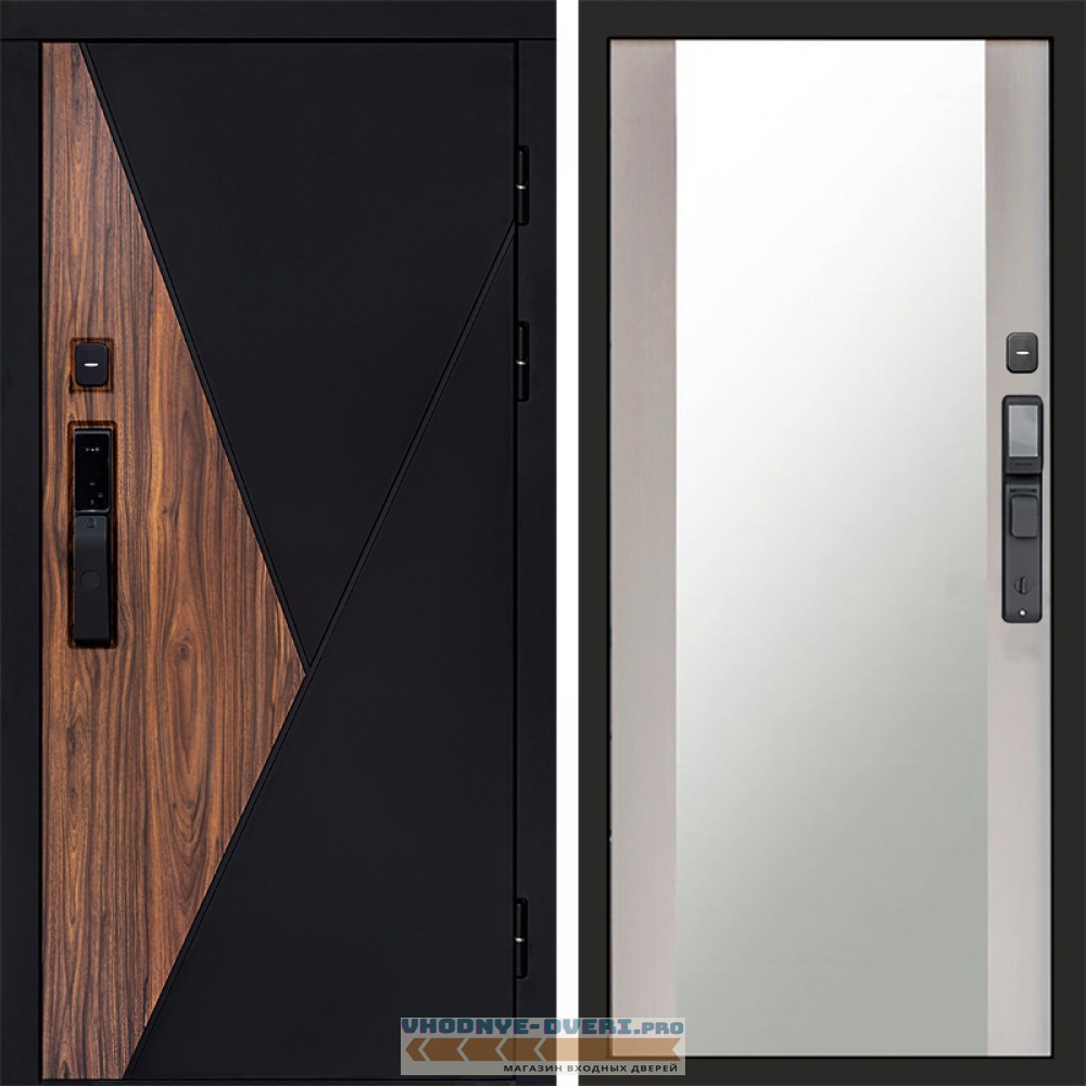 Дверь Termo Door  Smart (Смарт) Матрикс (Matrix) Зеркало 27 Слоновая кость
