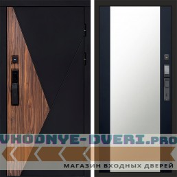 Дверь Termo Door  Smart (Смарт) Матрикс (Matrix) Зеркало 27 Черный кварц + тонировка