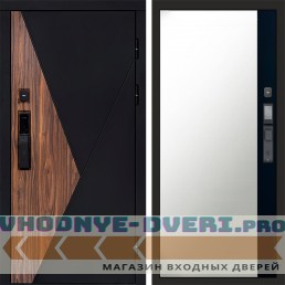 Дверь Termo Door  Smart (Смарт) Матрикс (Matrix) Зеркало фацет Черный кварц