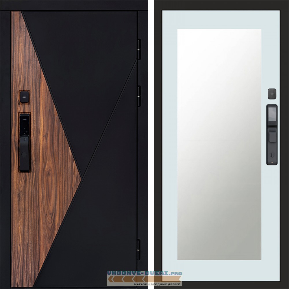 Дверь Termo Door  Smart (Смарт) Матрикс (Matrix) Зеркало Триумф Белый софт