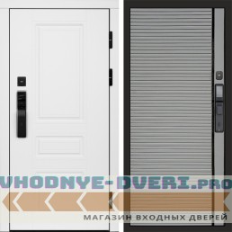 Входная дверь  Smart (Смарт) Орегон White  Porte Grey софт