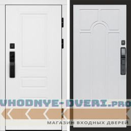 Входная дверь  Smart (Смарт) Орегон White  Арка белое дерево
