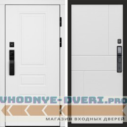 Входная дверь  Smart (Смарт) Орегон White  Горизонт белый