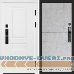 Входная дверь  Smart (Смарт) Орегон White  Горизонт бетон светлый