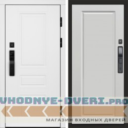 Входная дверь  Smart (Смарт) Орегон White  Гранд Белый Софт