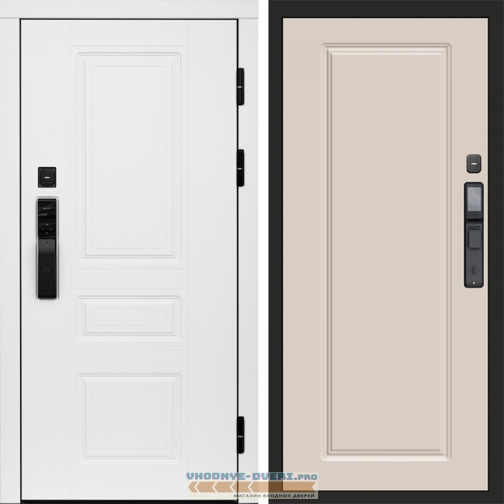 Входная дверь Termo Door  Smart (Смарт) Орегон White  Гранд Слоновая кость