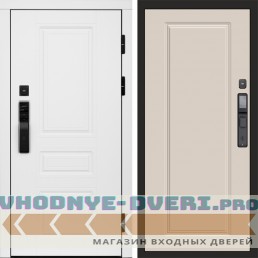 Входная дверь Termo Door  Smart (Смарт) Орегон White  Гранд Слоновая кость