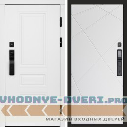Входная дверь  Smart (Смарт) Орегон White  Лучи белый