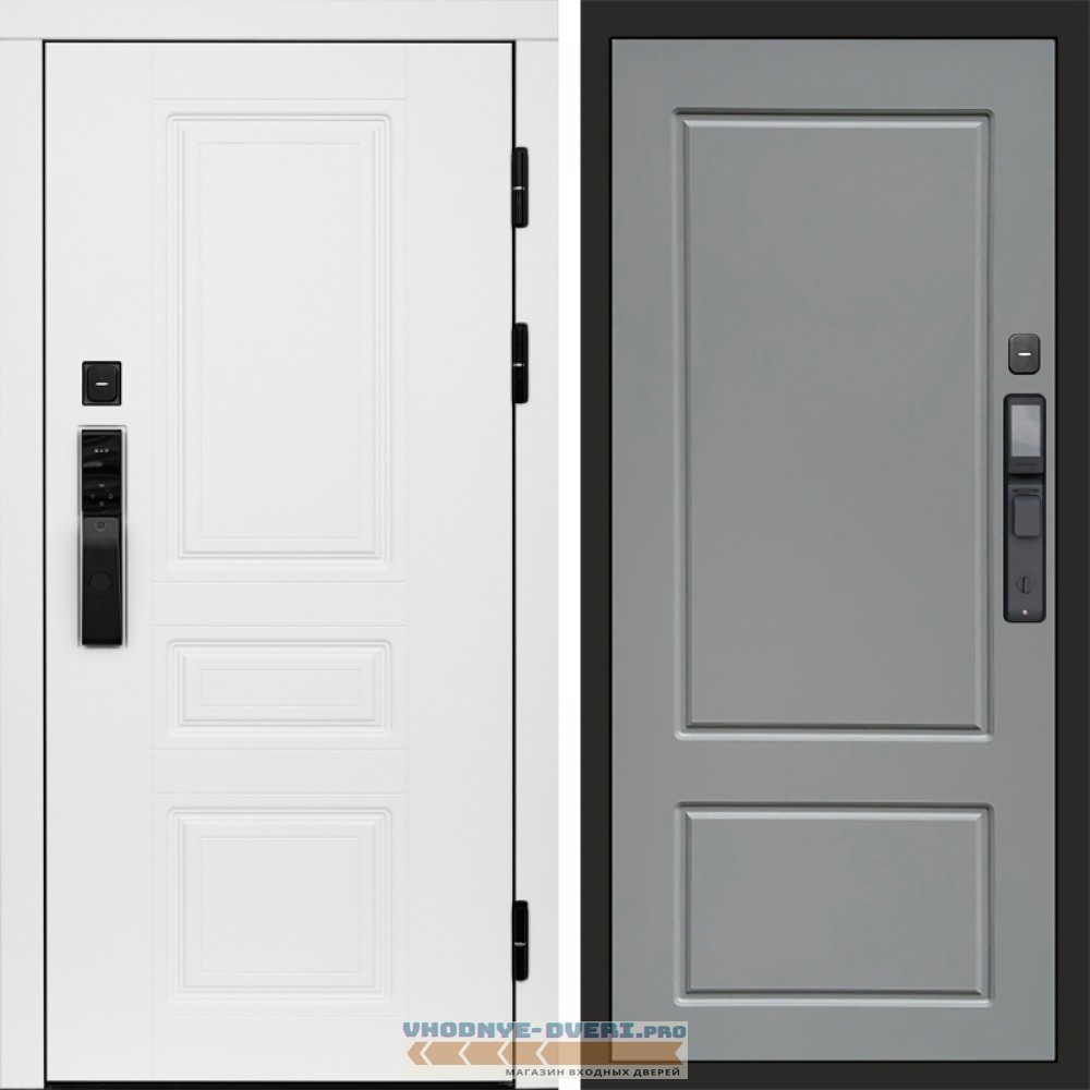 Дверь входная Termo Door  Smart (Смарт) Орегон White  Марсель Grey софт