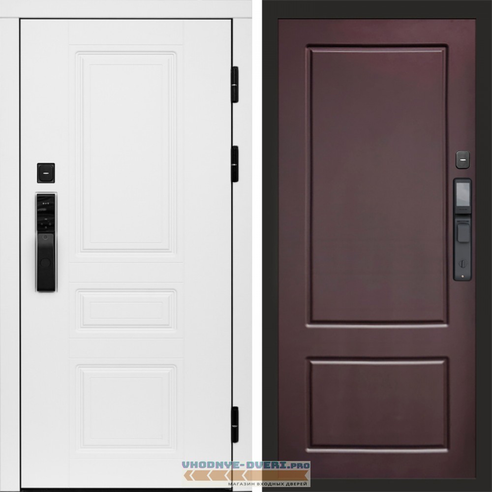 Дверь входная Termo Door  Smart (Смарт) Орегон White  Марсель Шоколад