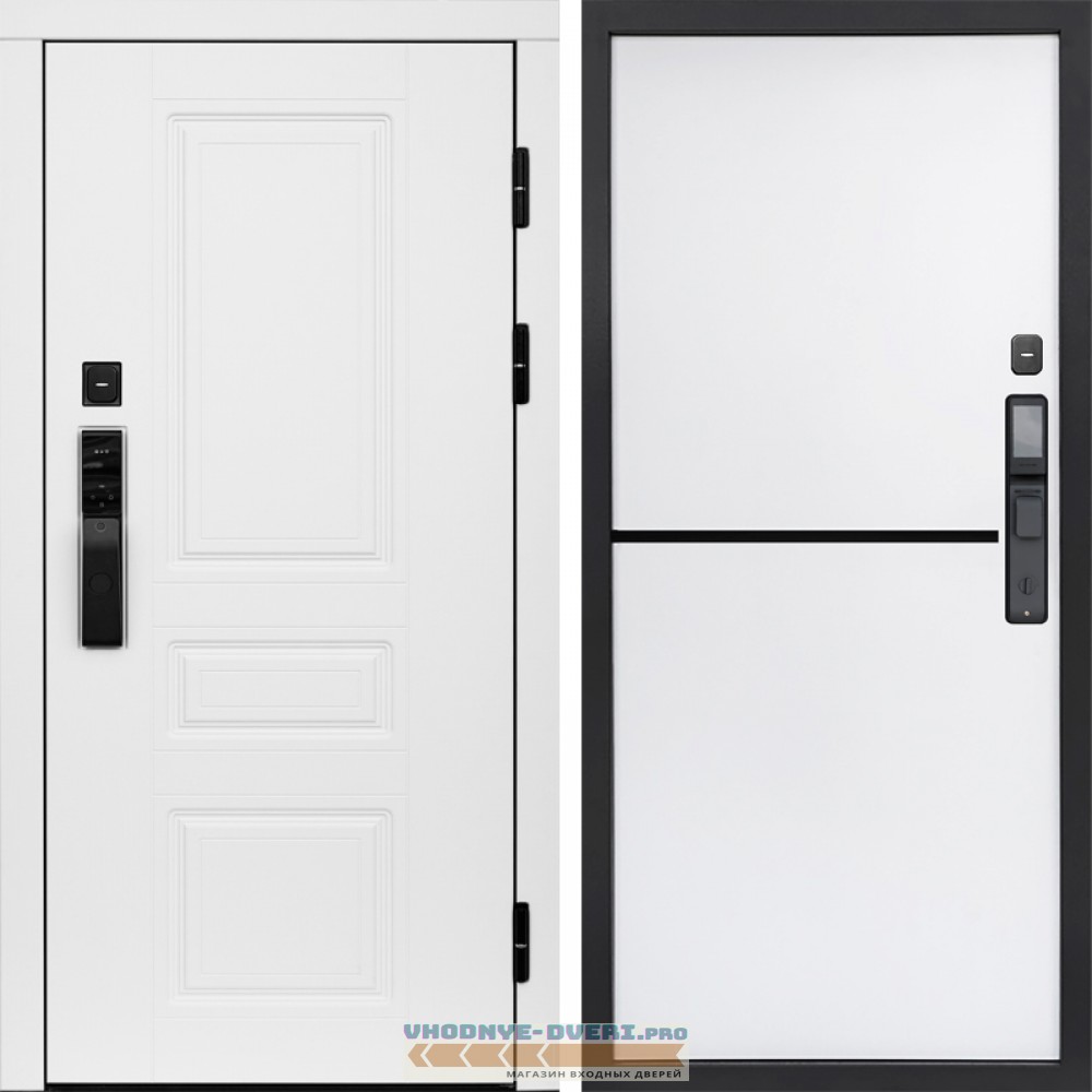 Входная дверь  Smart (Смарт) Орегон White  Нео White