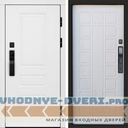 Входная дверь  Smart (Смарт) Орегон White  Престиж Белое дерево