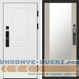 Дверь Termo Door  Smart (Смарт) Орегон White  Зеркало 27 Слоновая кость