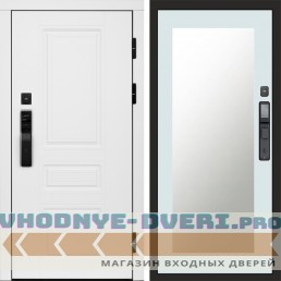 Дверь Termo Door  Smart (Смарт) Орегон White  Зеркало Триумф Белый софт