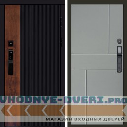 Входная дверь Престиж смарт Горизонт Grey софт
