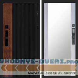 Входная дверь Престиж смарт Зеркало белый софт