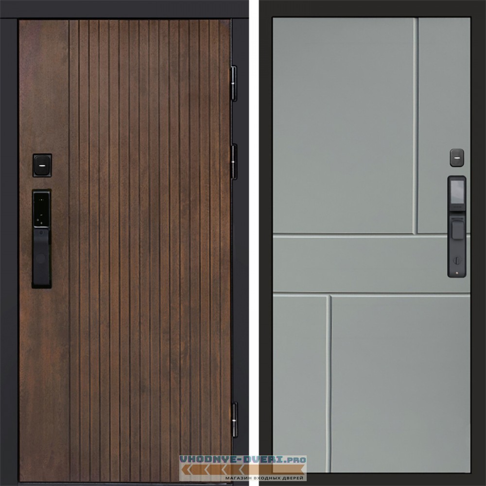 Дверь Termo Door  Smart (Смарт) Твист Ультра Горизонт Grey софт
