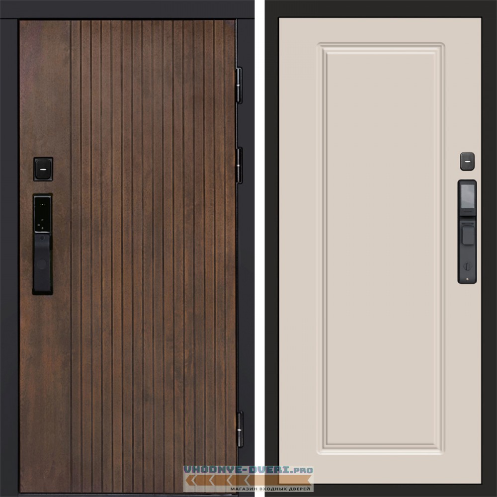 Входная дверь Termo Door  Smart (Смарт) Твист Ультра Гранд Слоновая кость