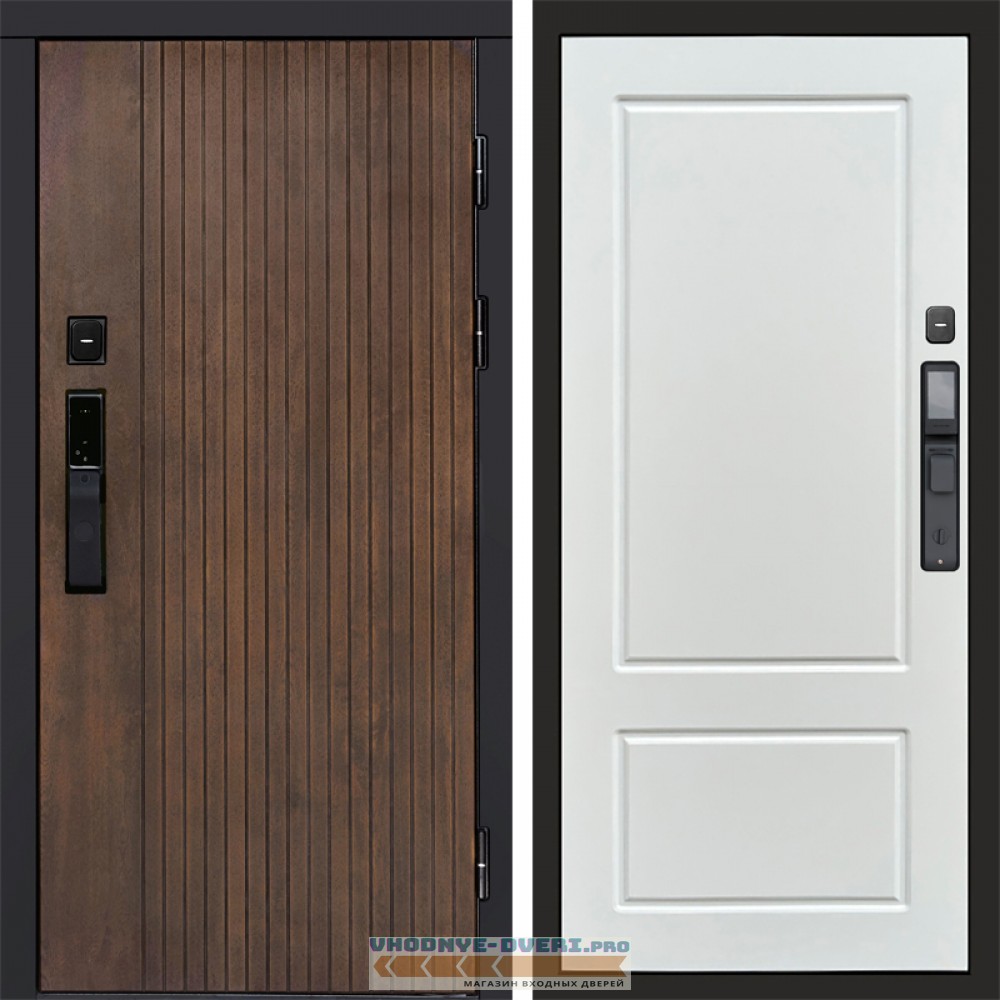 Дверь входная Termo Door  Smart (Смарт) Твист Ультра Марсель Белый софт