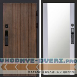 Входная дверь  Smart (Смарт) Твист Ультра Зеркало 27 белый софт