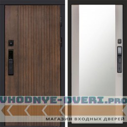 Входная дверь  Smart (Смарт) Твист Ультра Зеркало Лиственница белая