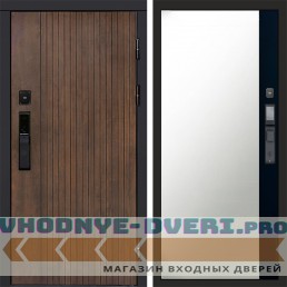 Дверь Termo Door  Smart (Смарт) Твист Ультра Зеркало фацет Черный кварц