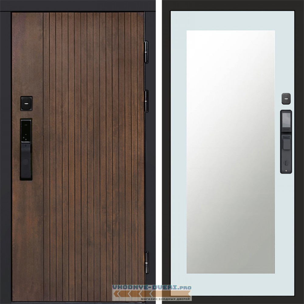 Дверь Termo Door  Smart (Смарт) Твист Ультра Зеркало Триумф Белый софт