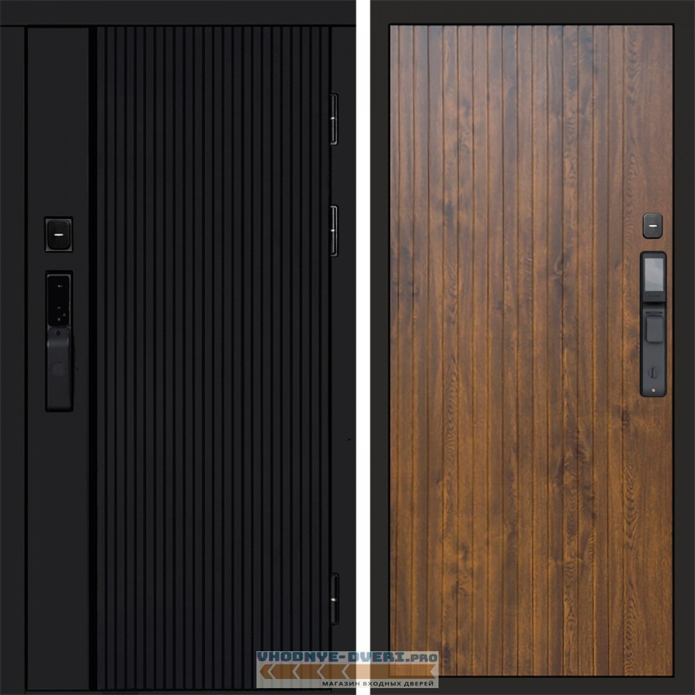 Дверь Termo Door  Smart (Смарт) Твист Блэк (Black) Flat Дуб