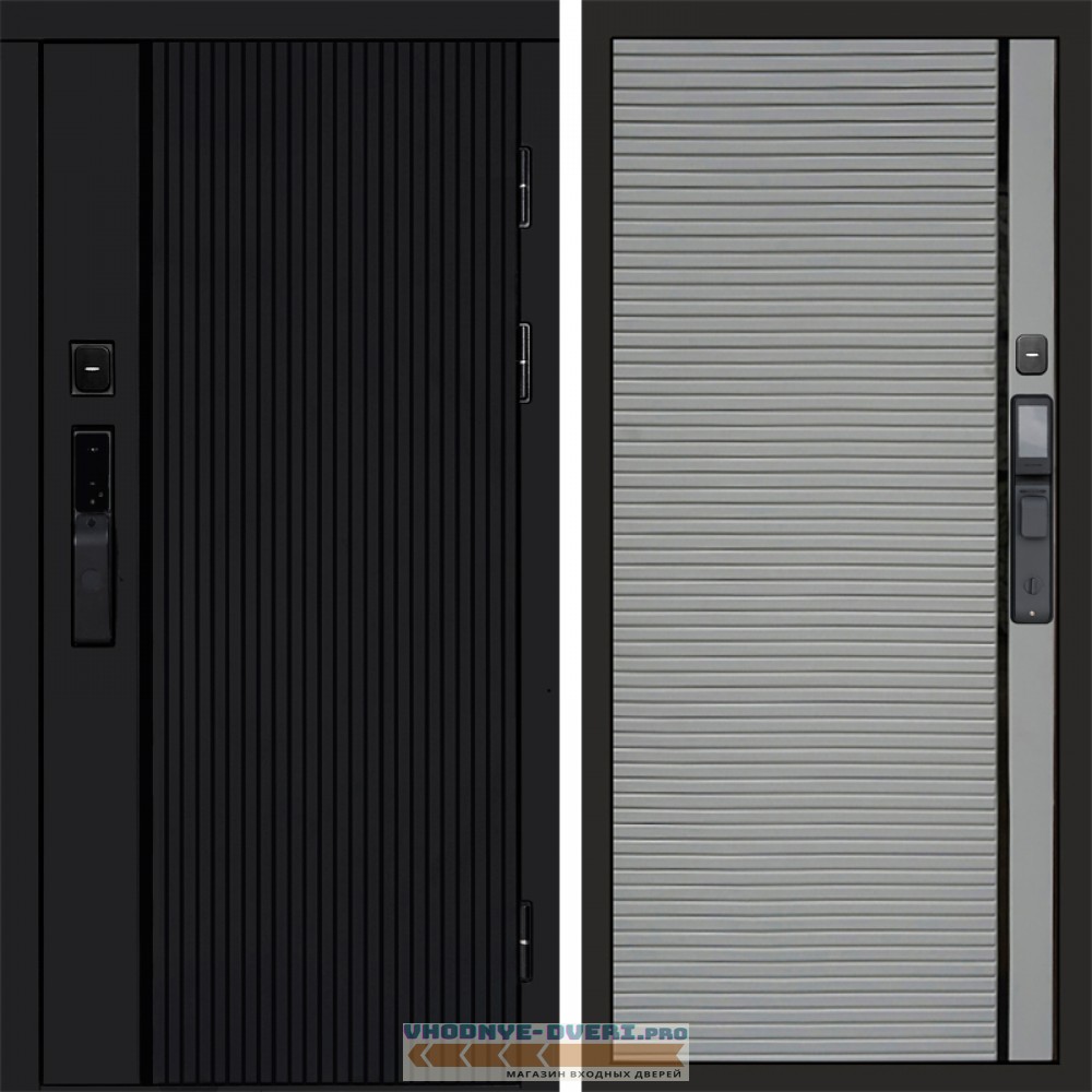 Входная дверь  Smart (Смарт) Урбан Блэк (Black) Porte Grey софт
