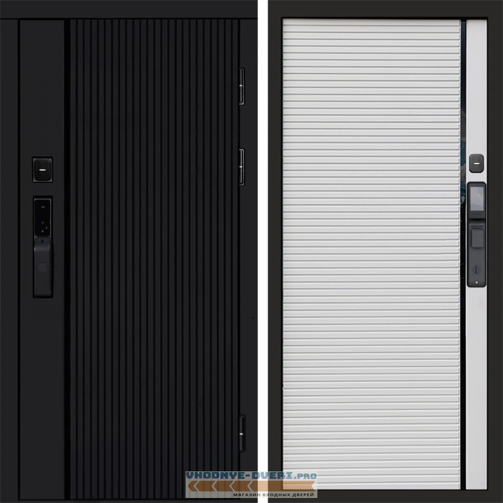 Входная дверь  Smart (Смарт) Твист Блэк (Black) Porte white