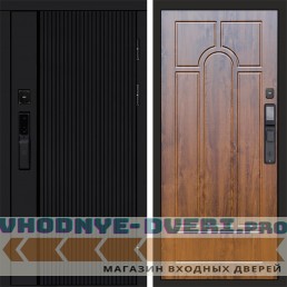 Входная дверь  Smart (Смарт) Твист Блэк (Black) Арка дуб