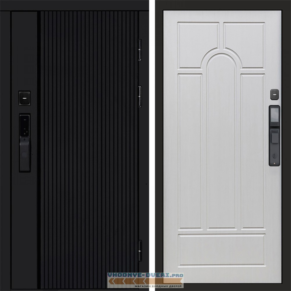 Входная дверь  Smart (Смарт) Твист Блэк (Black) Арка лиственница