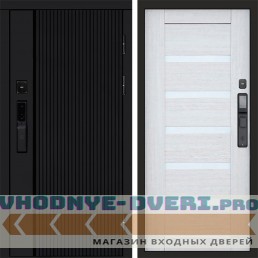 Входная дверь  Smart (Смарт) Твист Блэк (Black) Царга лиственница белая