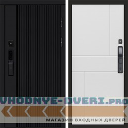 Входная дверь  Smart (Смарт) Урбан Блэк (Black) Горизонт белый
