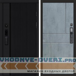 Входная дверь  Smart (Смарт) Урбан Блэк (Black) Горизонт бетон темный
